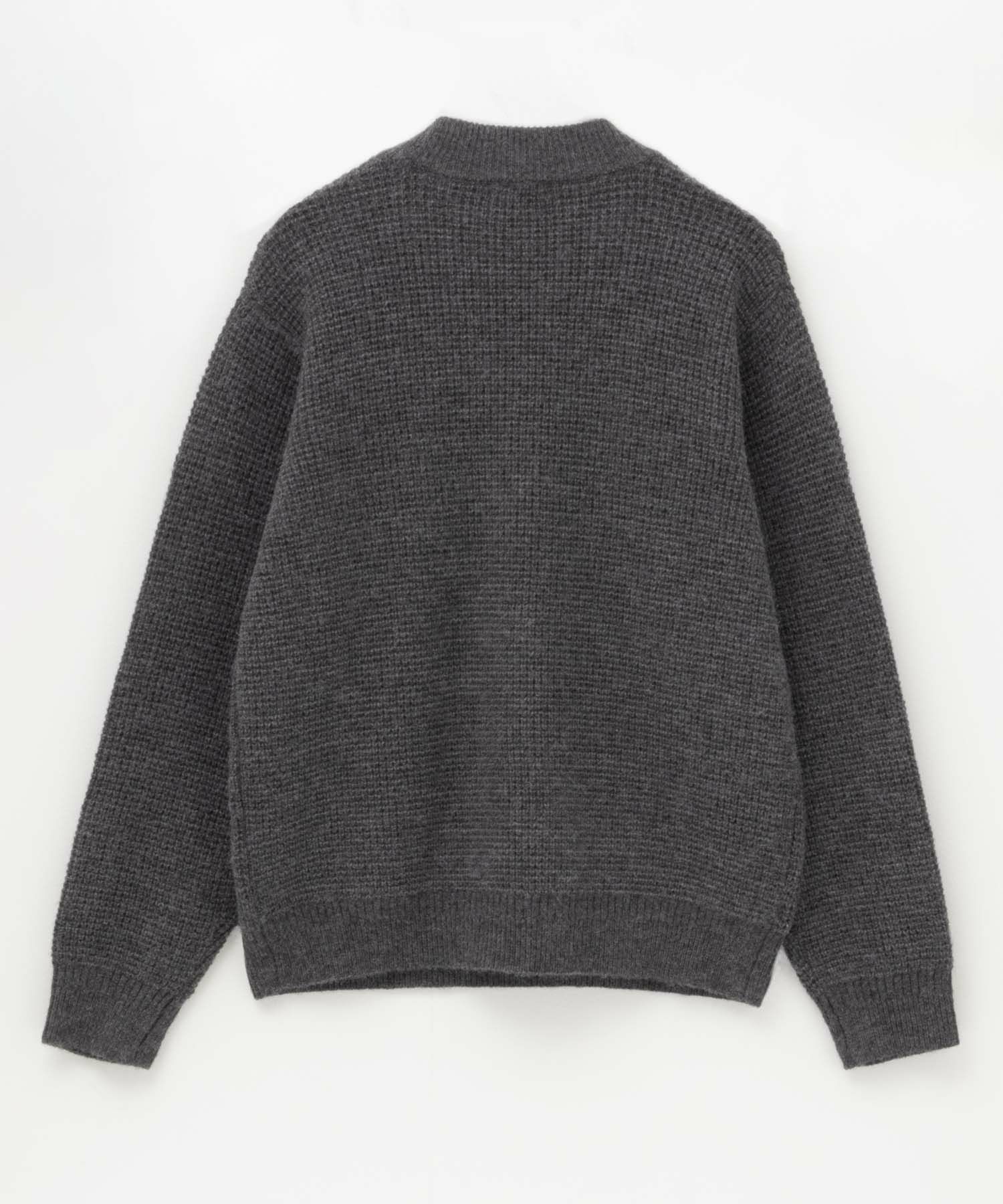 NAVY  快適ニット ワッフルモックネック メンズ商品画像-12