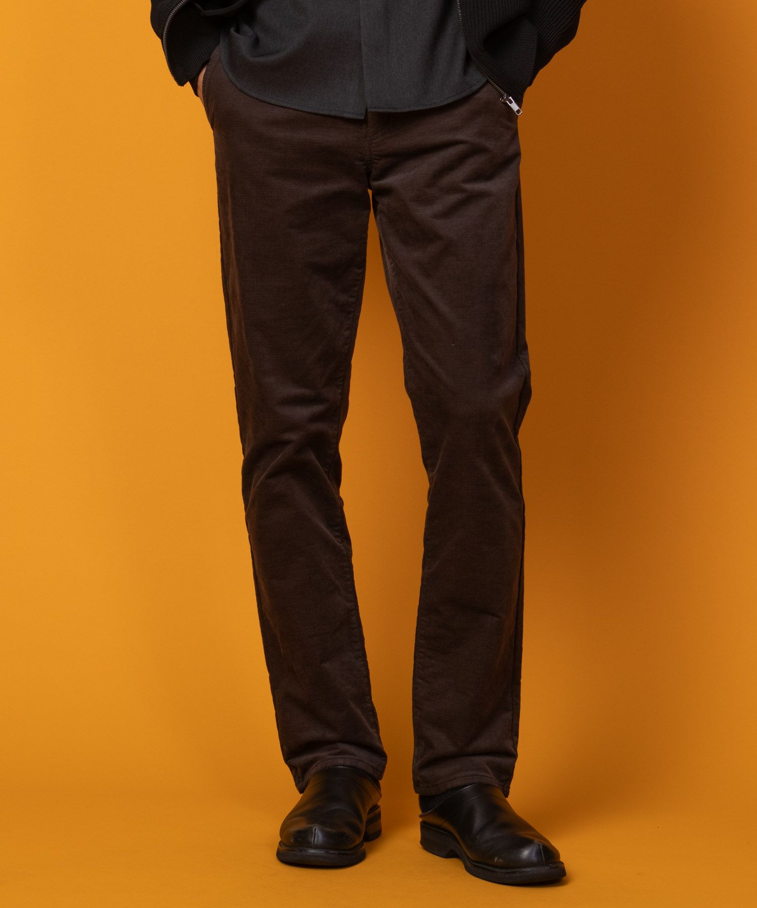 NAVY 温℃ ドビーコール裏起毛パンツ メンズ商品画像-1