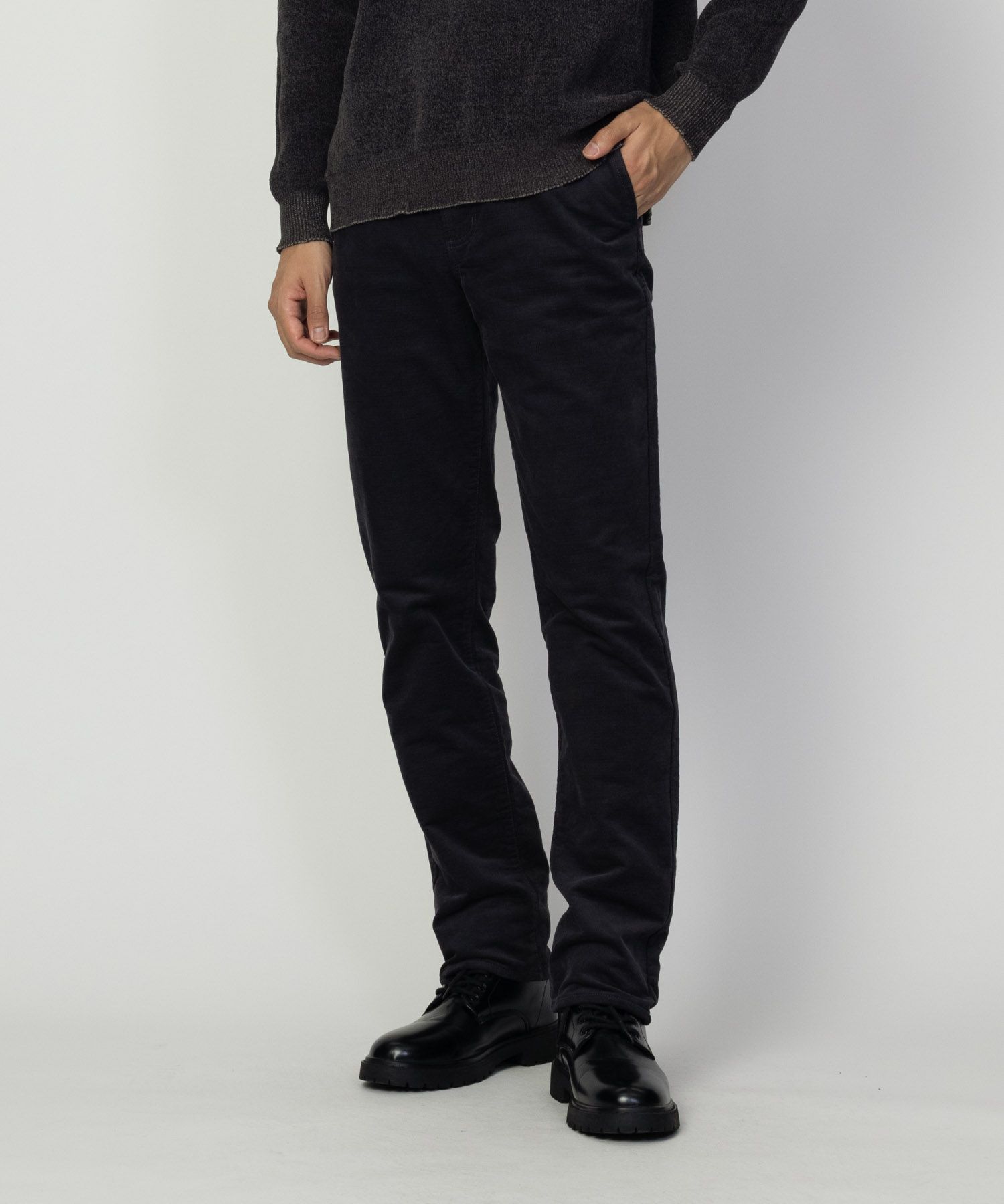 NAVY 温℃ ドビーコール裏起毛パンツ メンズ商品画像-6