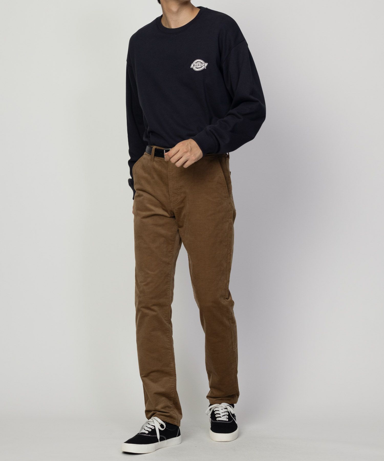 NAVY 温℃ ドビーコール裏起毛パンツ メンズ