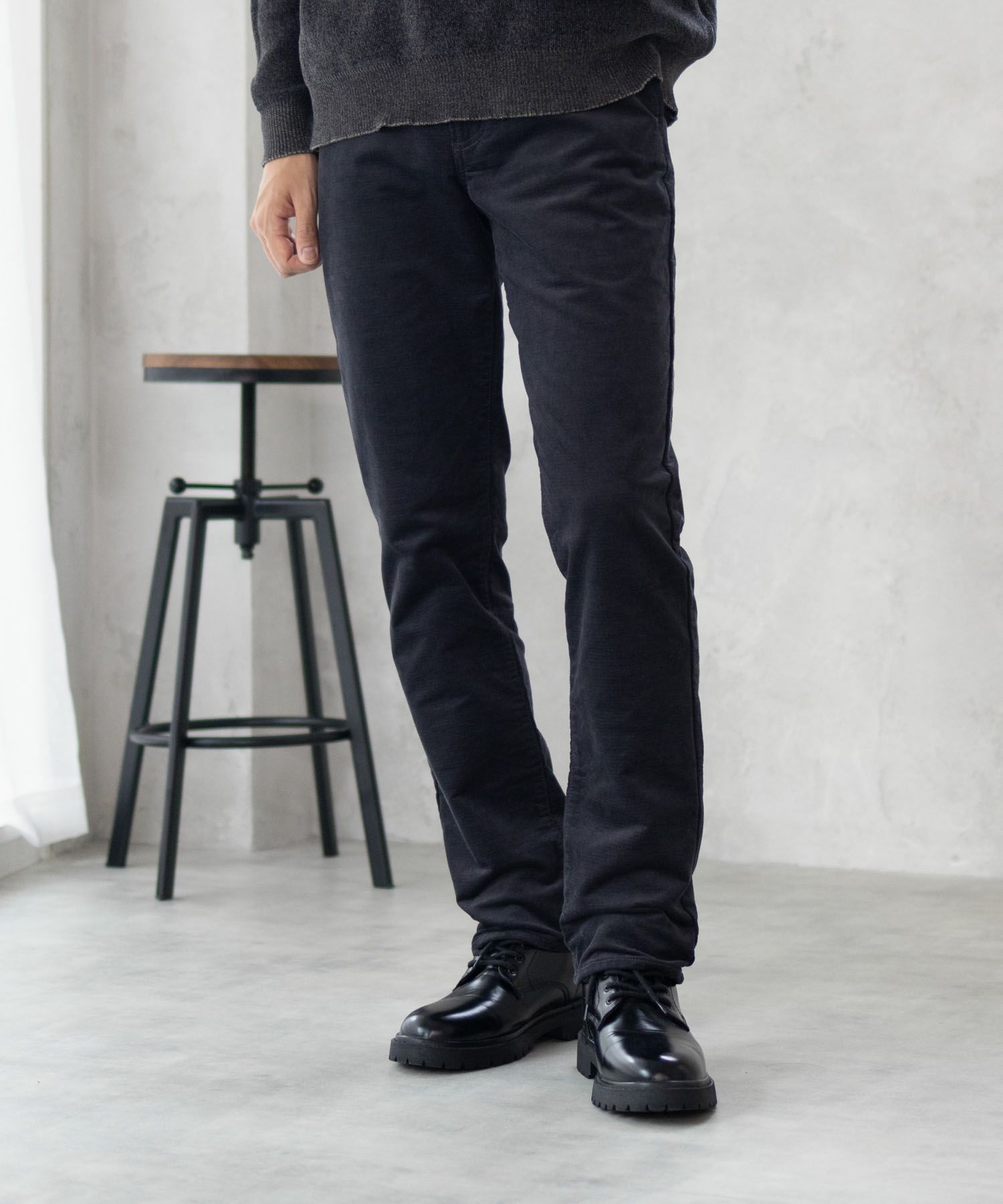 NAVY 温℃ ドビーコール裏起毛パンツ メンズ商品画像-16