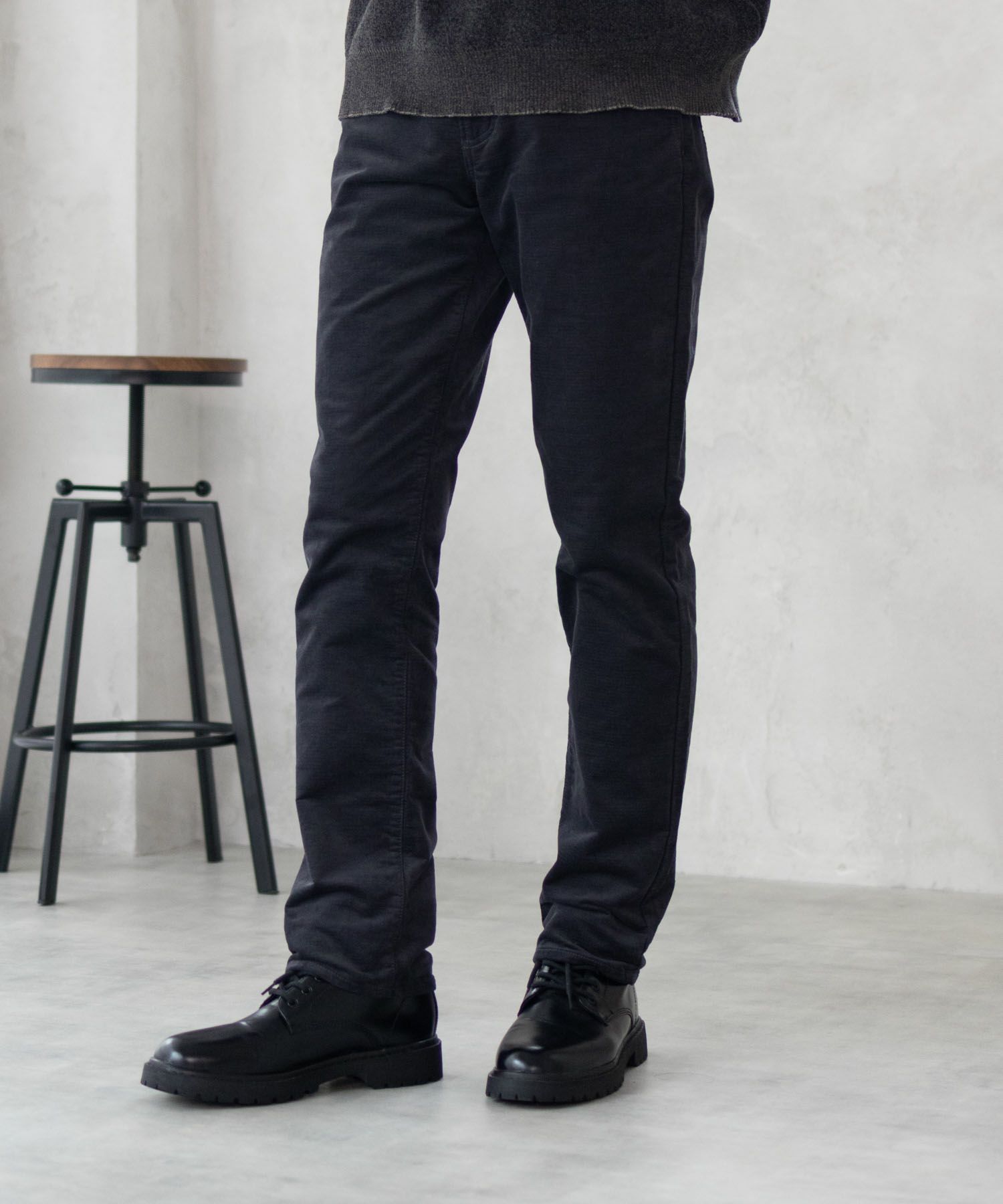 NAVY 温℃ ドビーコール裏起毛パンツ メンズ商品サムネイル-17