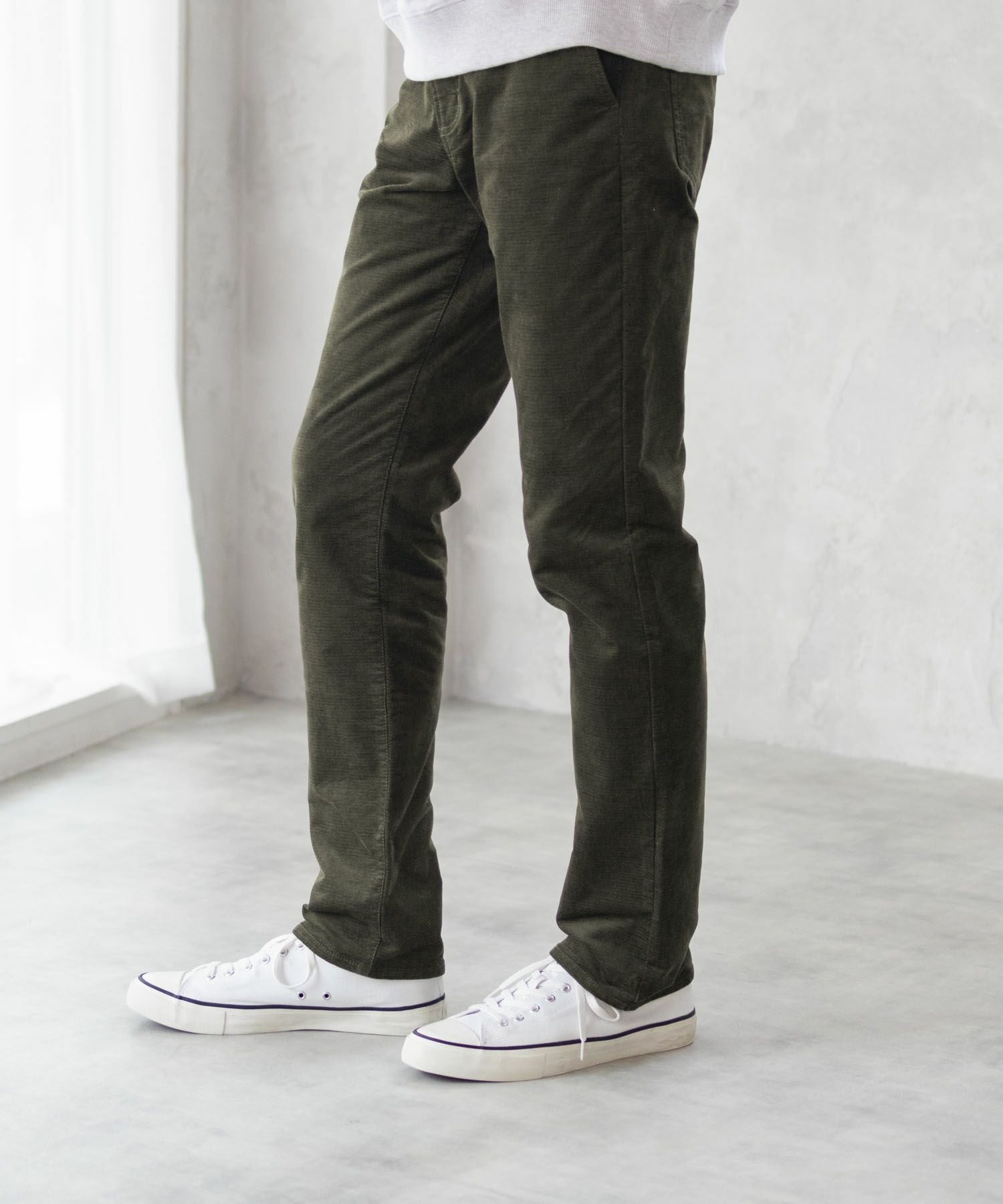 NAVY 温℃ ドビーコール裏起毛パンツ メンズ商品画像-20