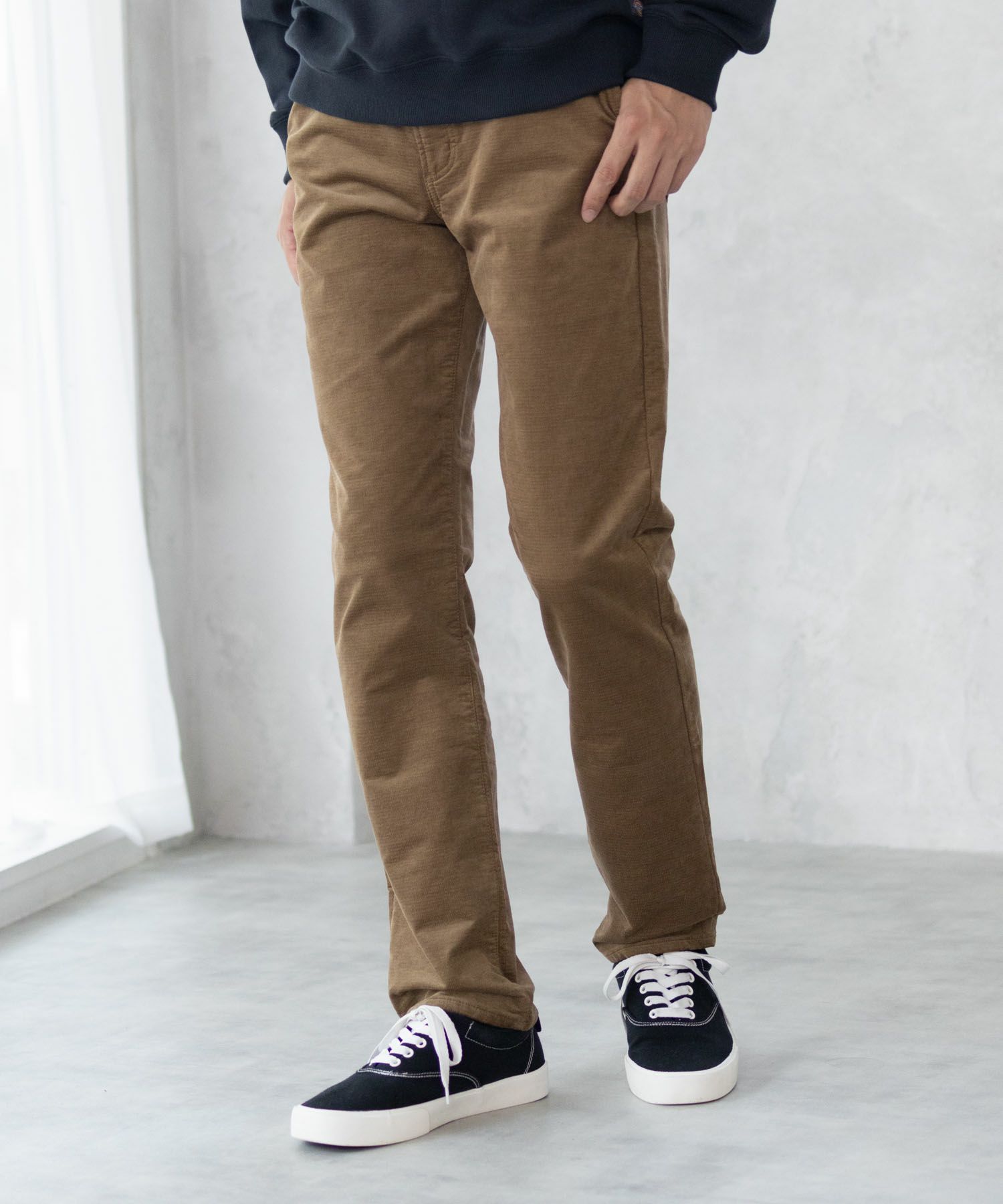 NAVY 温℃ ドビーコール裏起毛パンツ メンズ商品サムネイル-22