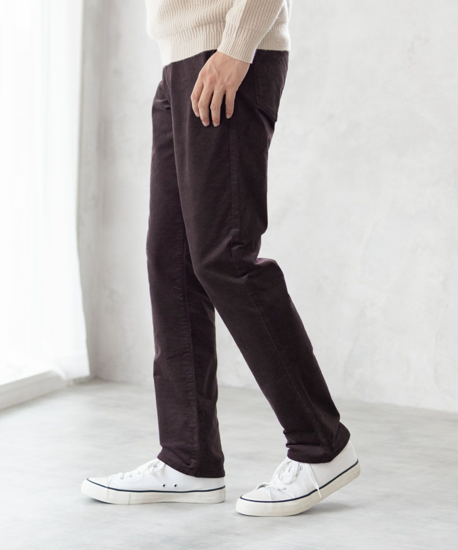 NAVY 温℃ ドビーコール裏起毛パンツ メンズ商品サムネイル-25