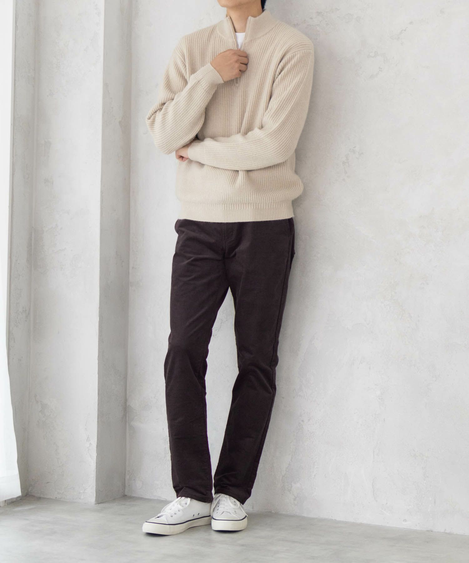 NAVY 温℃ ドビーコール裏起毛パンツ メンズ商品サムネイル-26