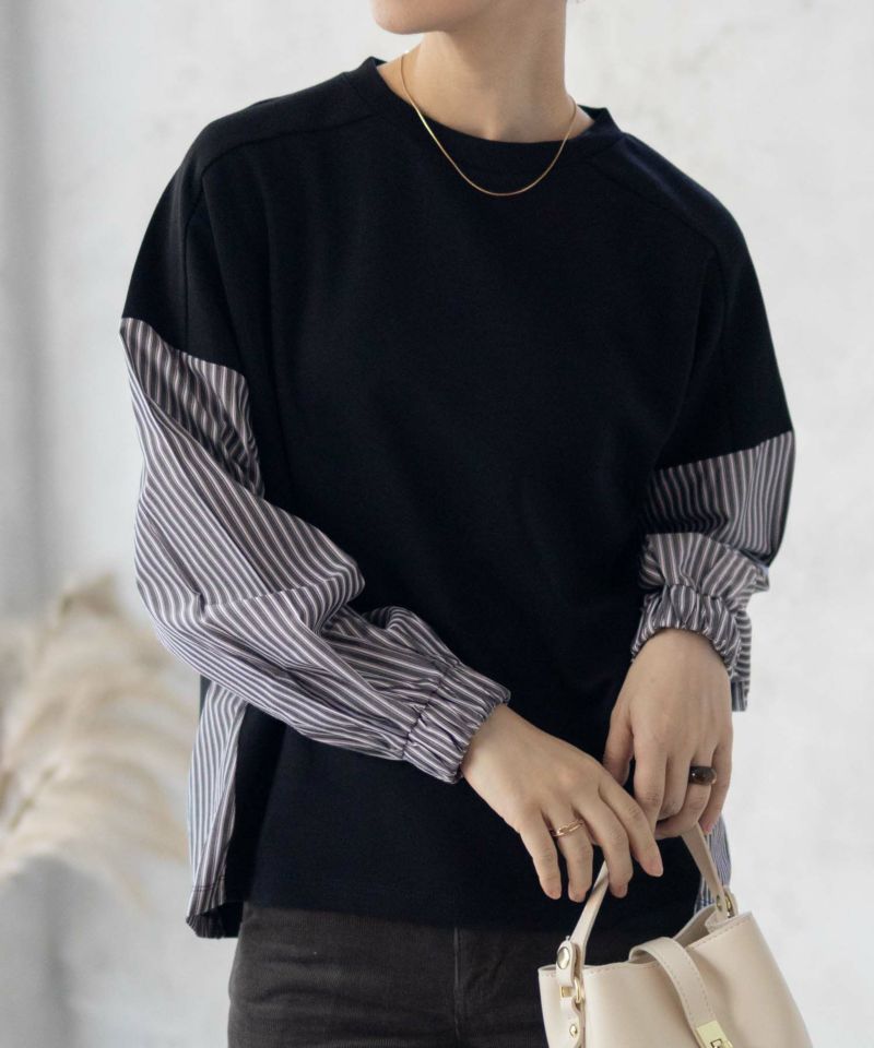 nAvy  異素材切替プルオーバー レディース商品画像-1