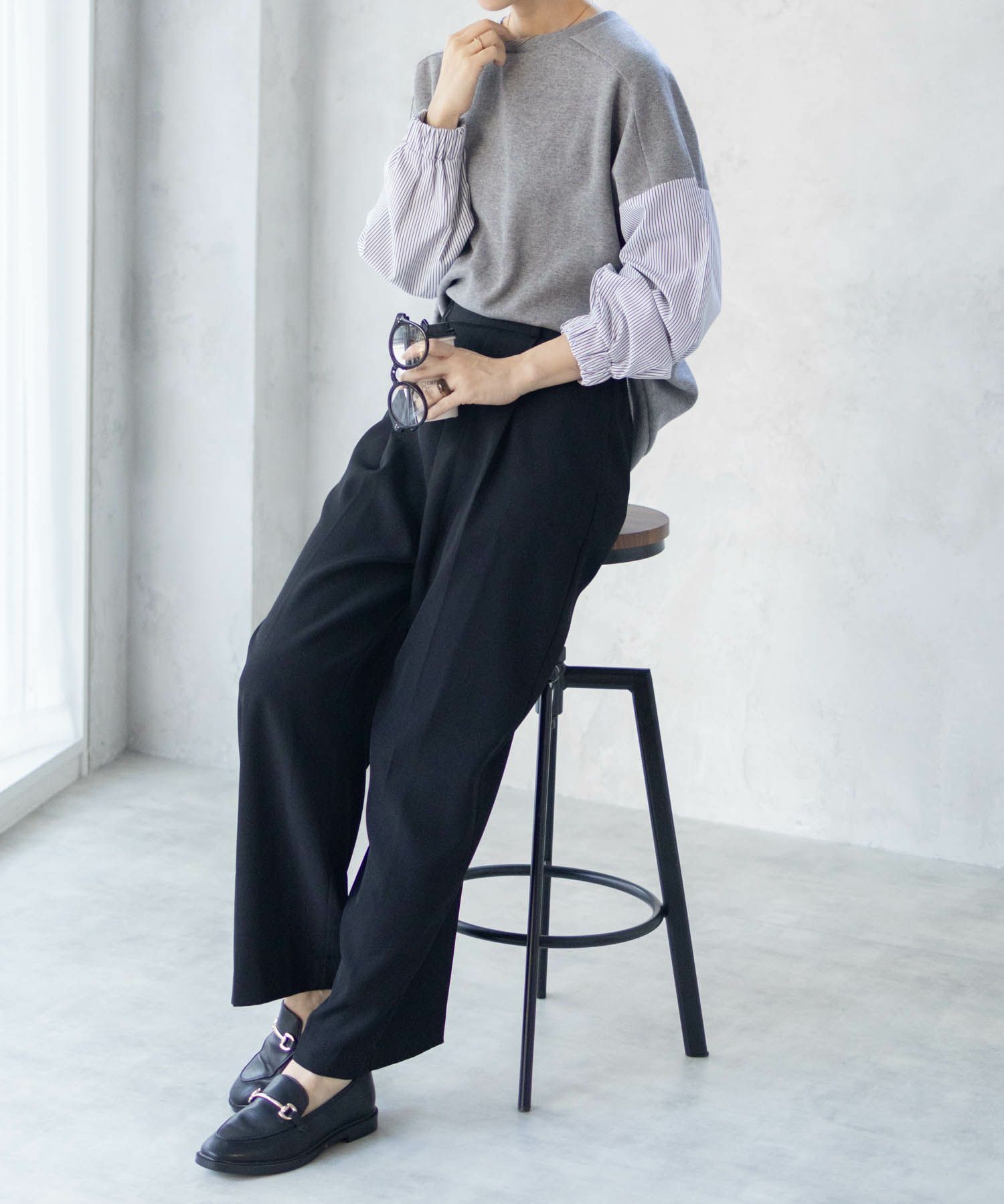 nAvy  異素材切替プルオーバー レディース商品画像-9