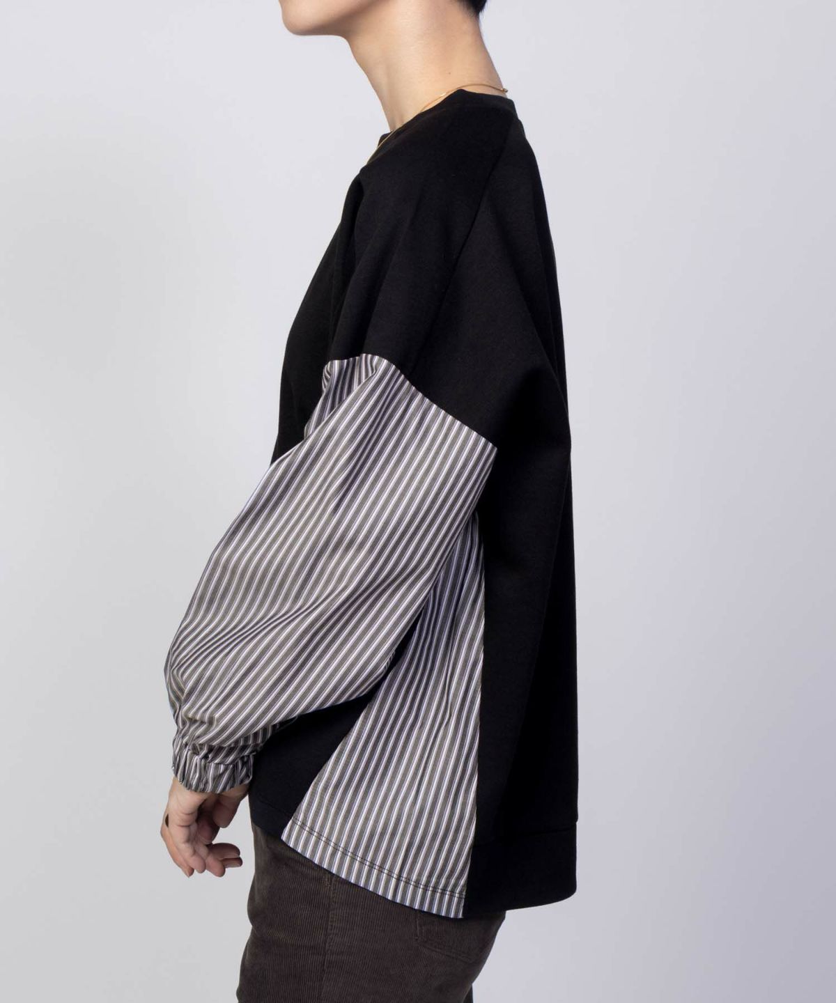 nAvy 異素材切替プルオーバー レディース