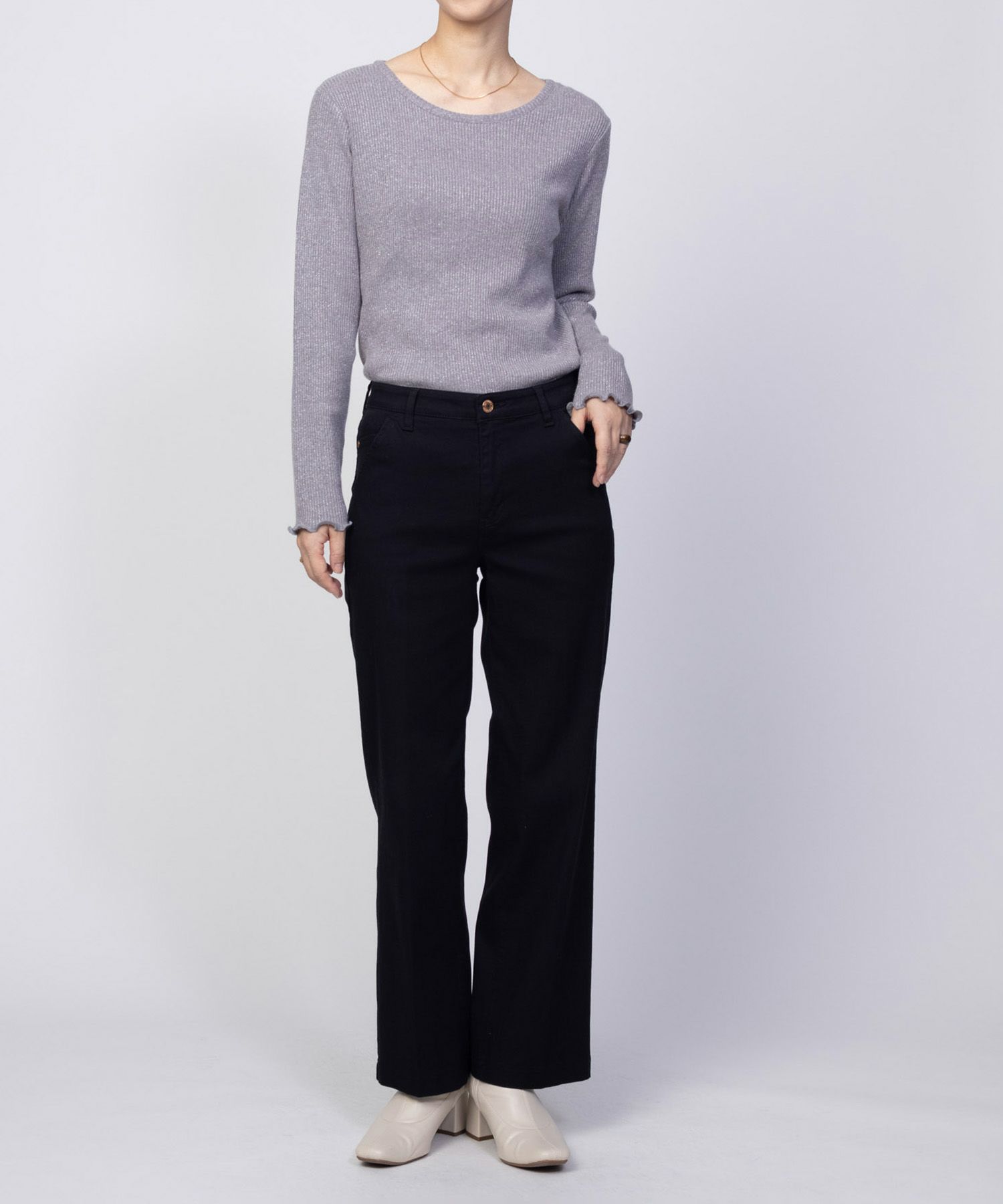 C17  ラシックワイドパンツ レディース商品画像-2