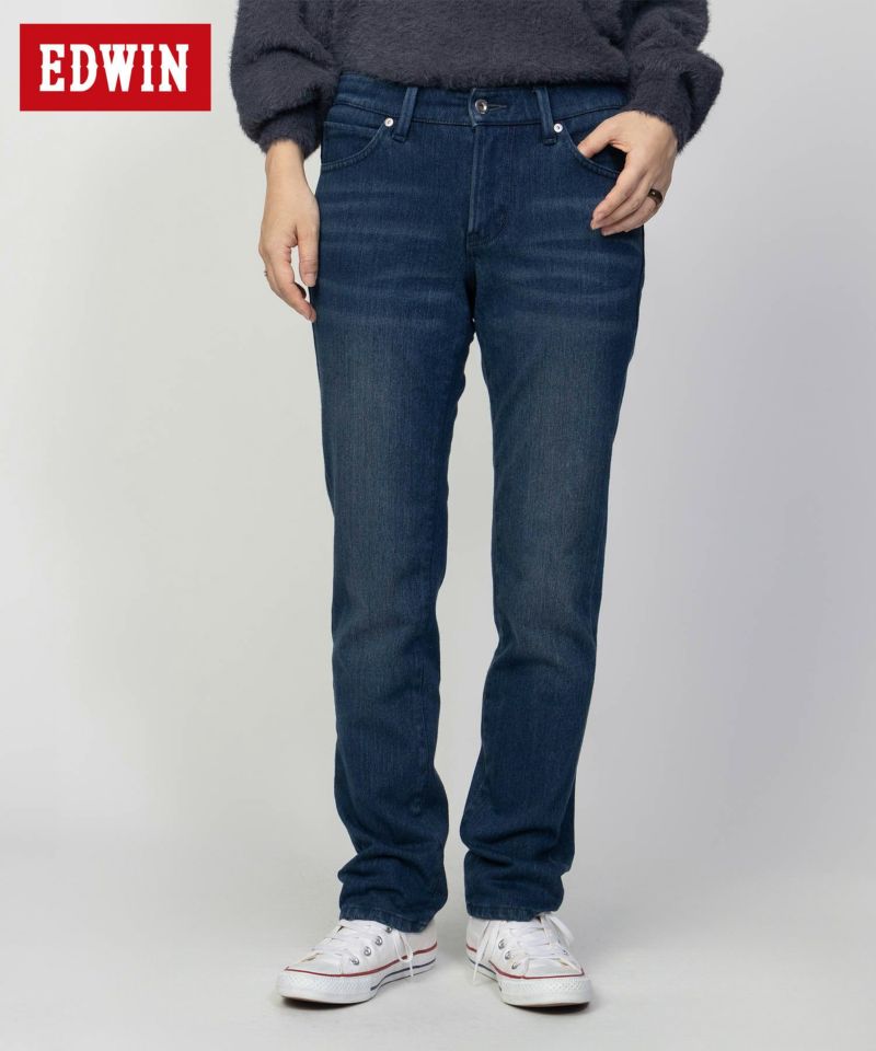 EDWIN  BODY FIRE ジャージーズ スリムストレート デニムパンツ レディース商品画像-1
