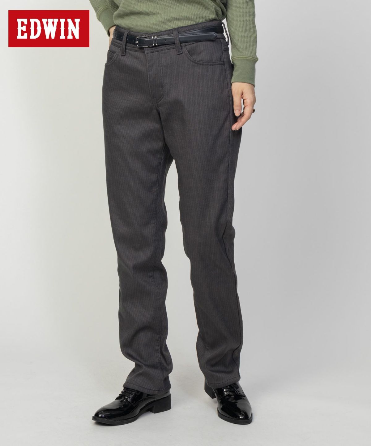 EDWIN インターナショナルベーシック BODY FIRE ゆったりストレート デニムパンツ レディース