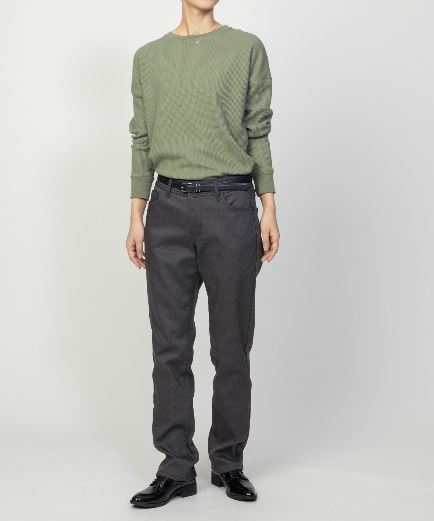 EDWIN インターナショナルベーシック BODY FIRE ゆったりストレート デニムパンツ レディース