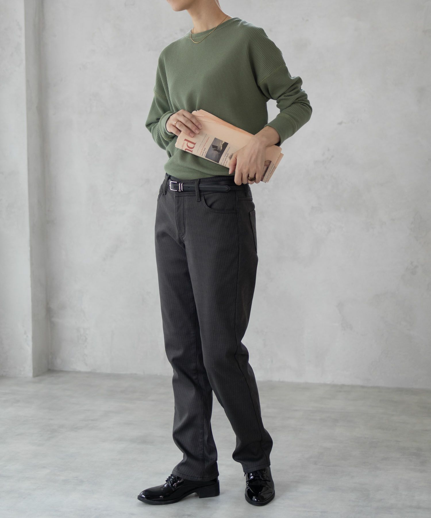 EDWIN インターナショナルベーシック BODY FIRE ゆったりストレート デニムパンツ レディース