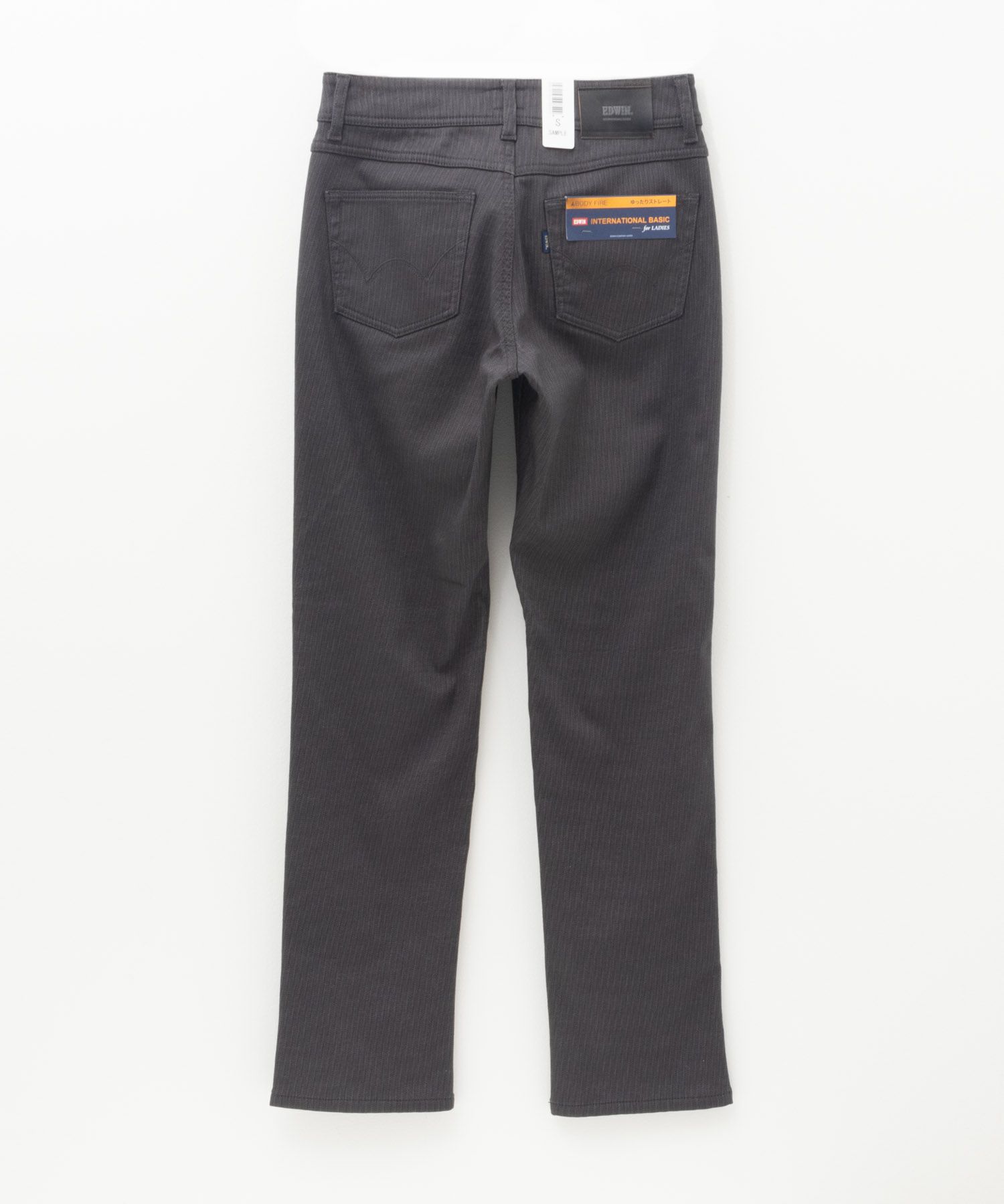 EDWIN インターナショナルベーシック BODY FIRE ゆったりストレート デニムパンツ レディース