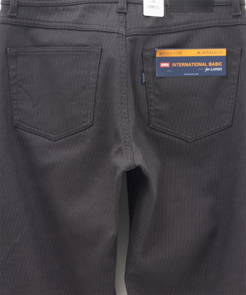 EDWIN  インターナショナルベーシック BODY FIRE ゆったりストレート デニムパンツ レディース商品画像-13