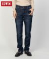 EDWIN インターナショナルベーシック BODY FIRE ゆったりストレート デニムパンツ レディース