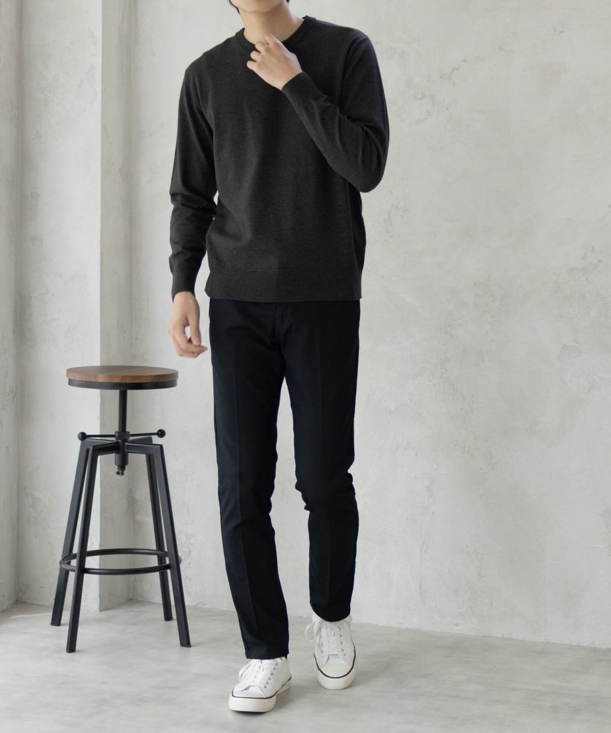 EDWIN スリムテーパードトラウザー メンズ