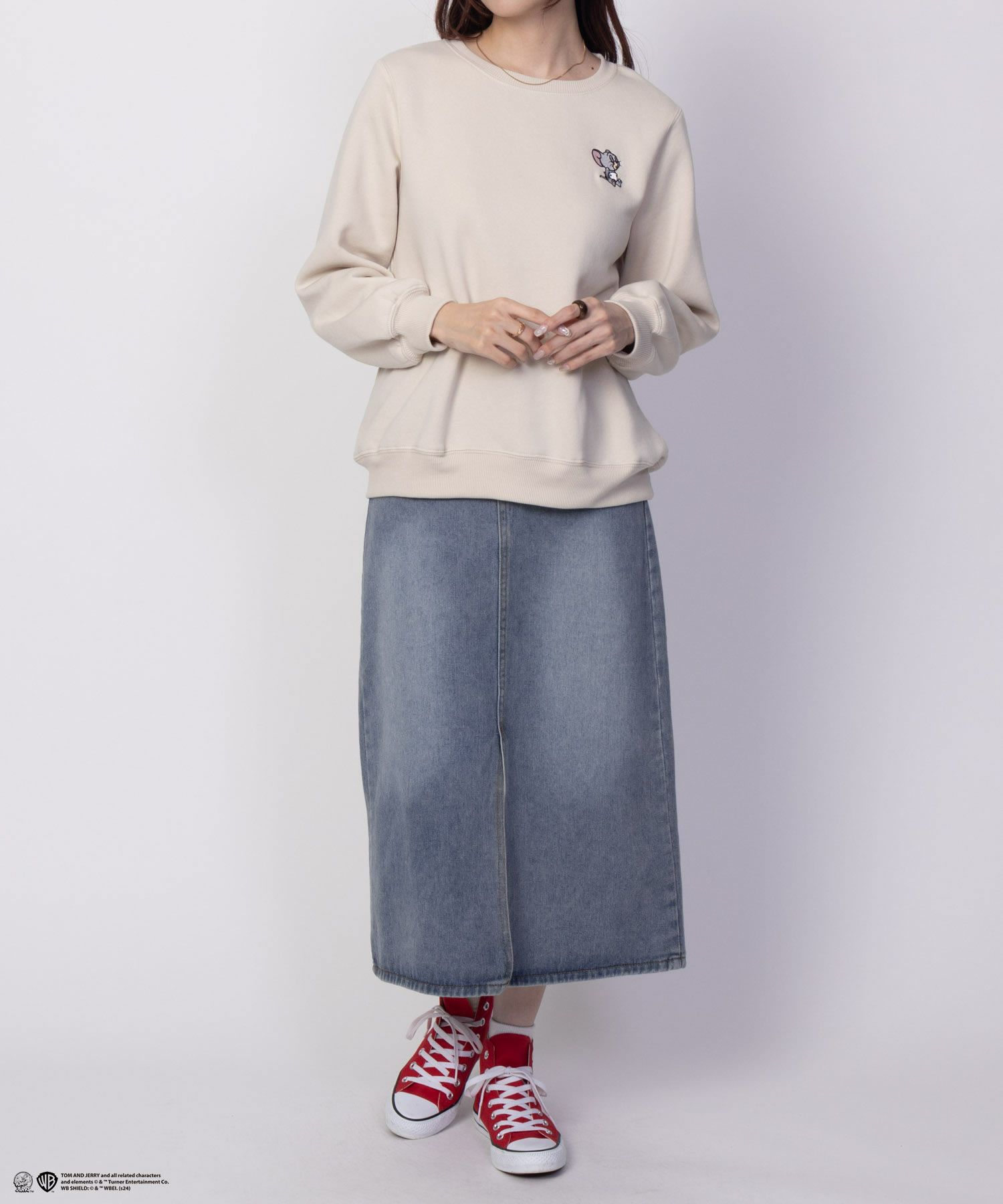 Tom and Jerry プリントトレーナー レディース