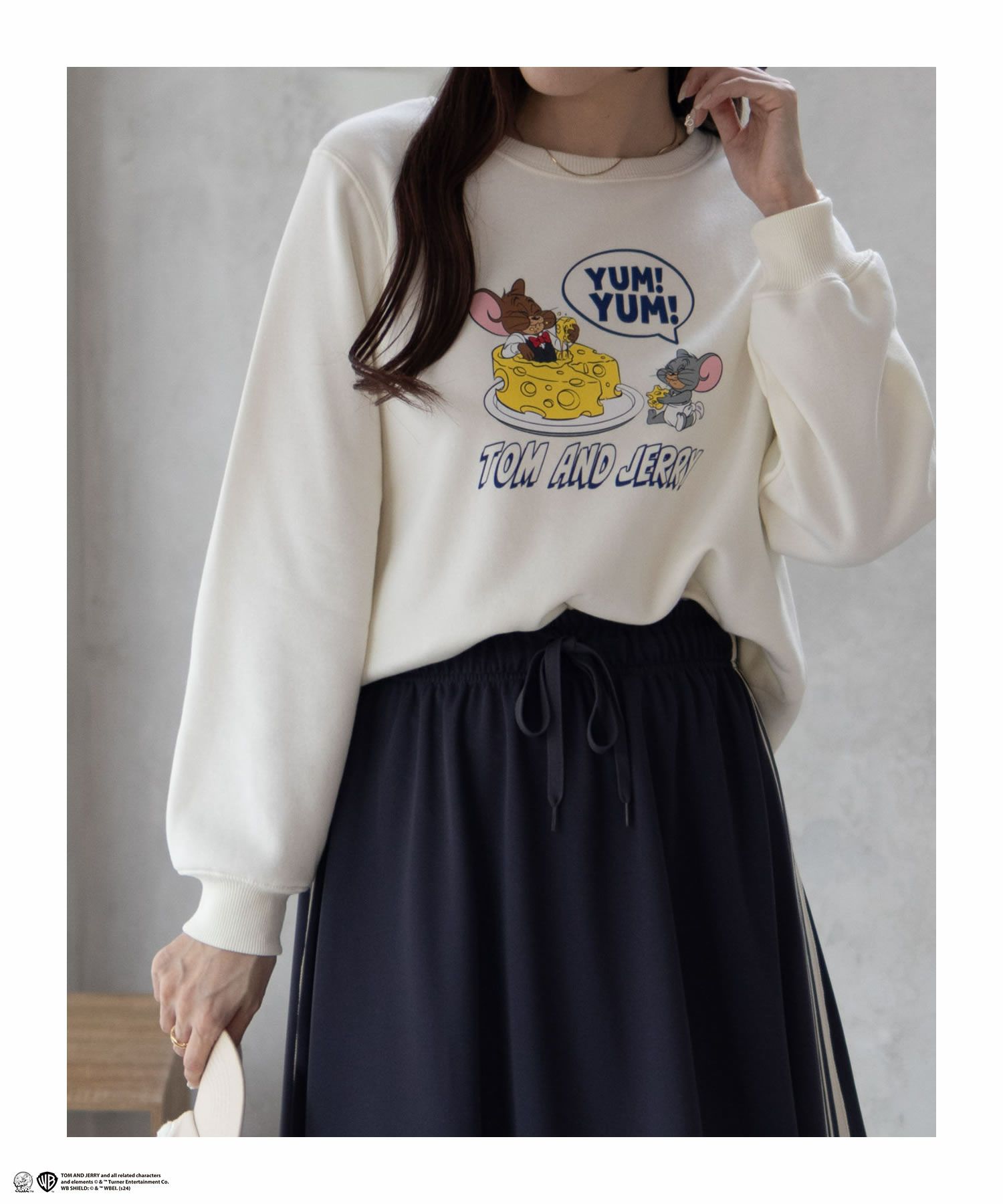 Tom and Jerry プリントトレーナー レディース