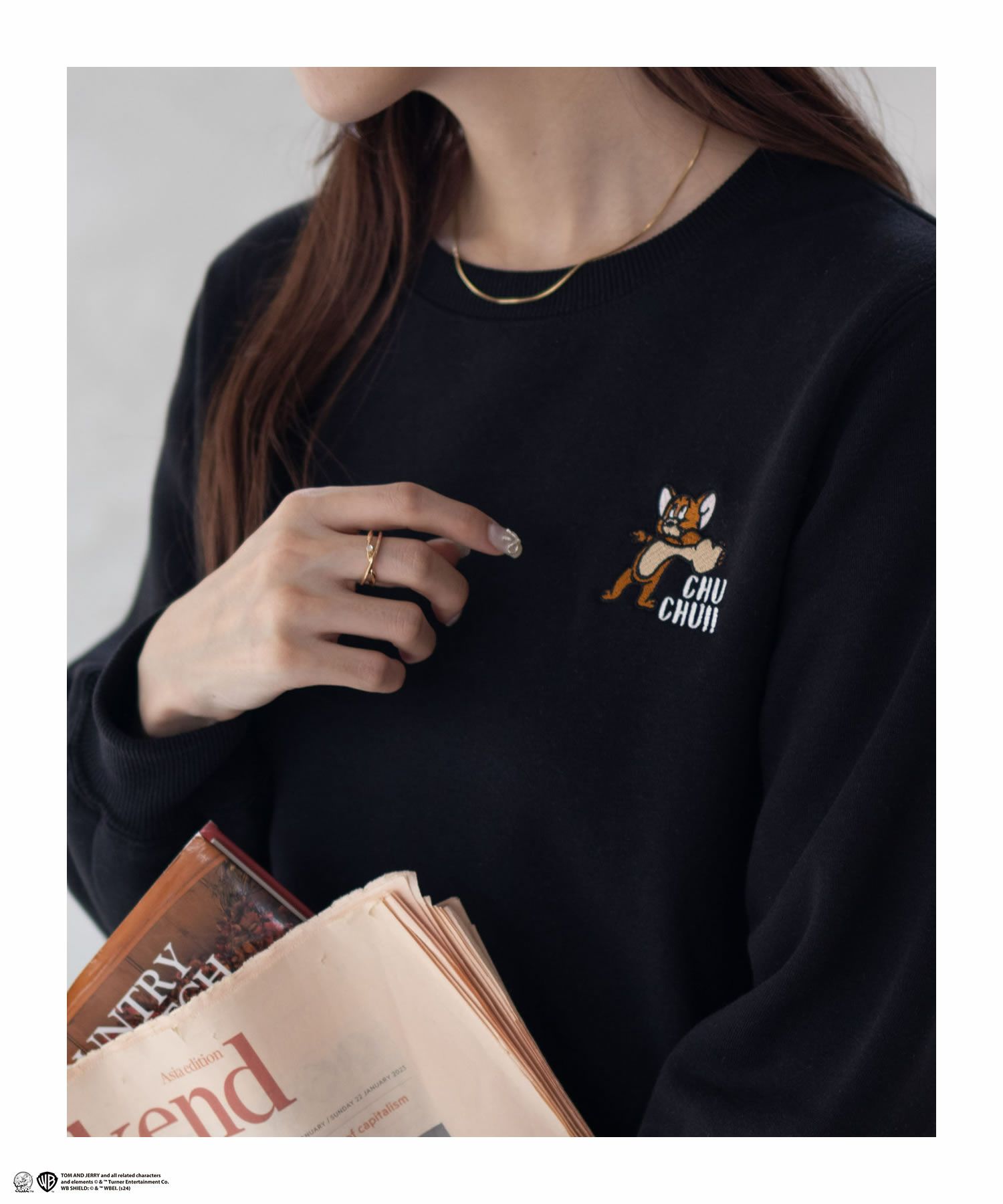 Tom and Jerry プリントトレーナー レディース