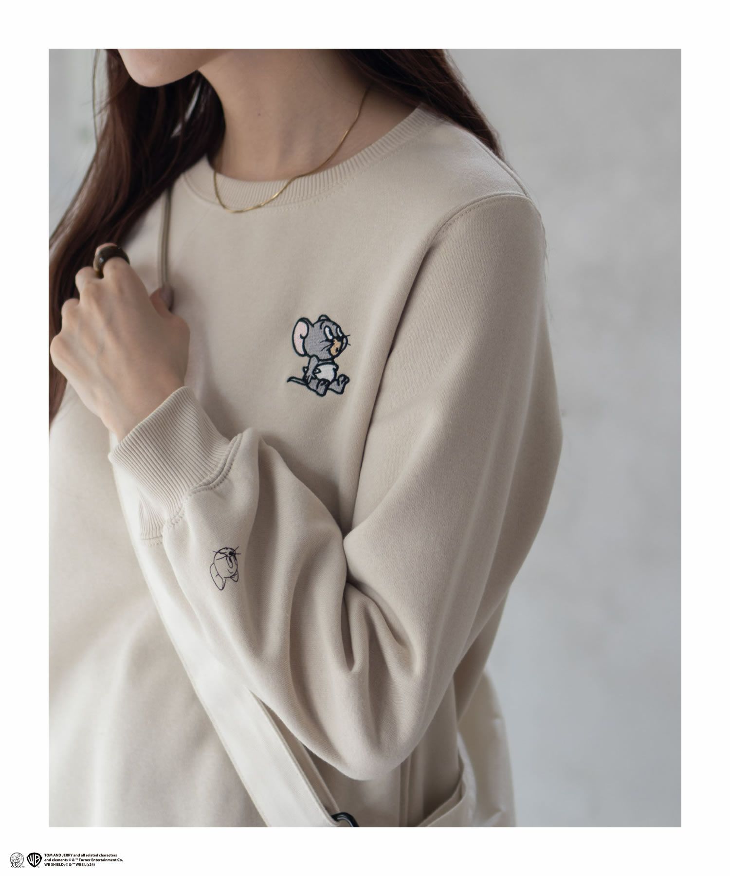Tom and Jerry プリントトレーナー レディース
