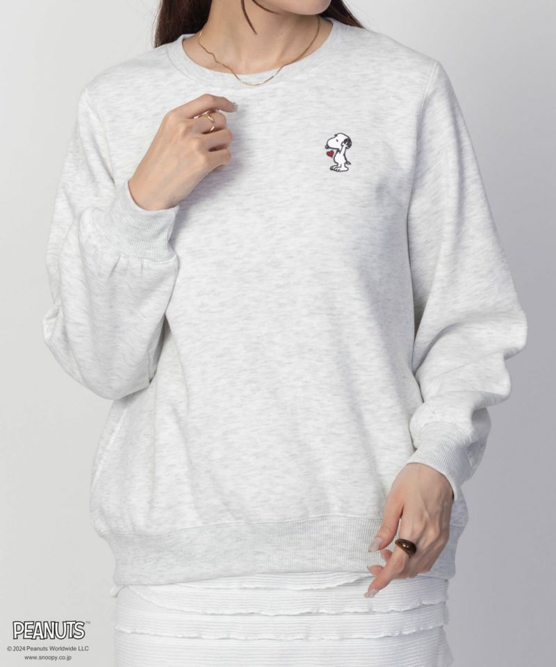 PEANUTS SNOOPY ワンポイント刺繍トレーナー レディース商品画像-2
