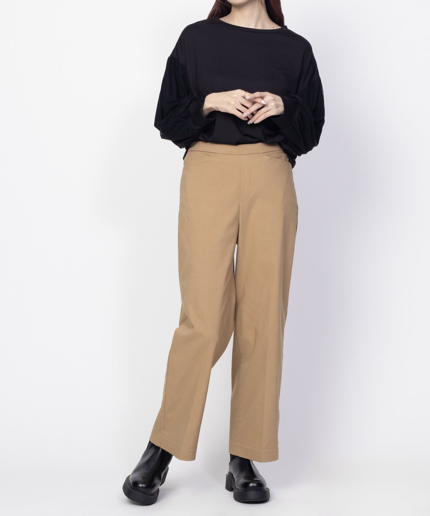 HusHusH  らく美パン 裏起毛ストレートパンツ レディース商品サムネイル-7