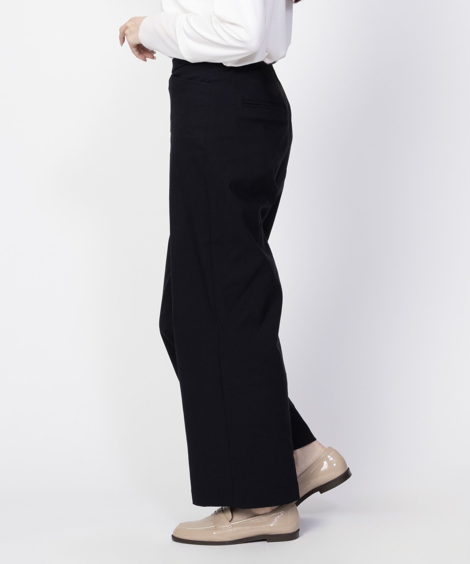 HusHusH らく美パン 裏起毛ストレートパンツ レディース