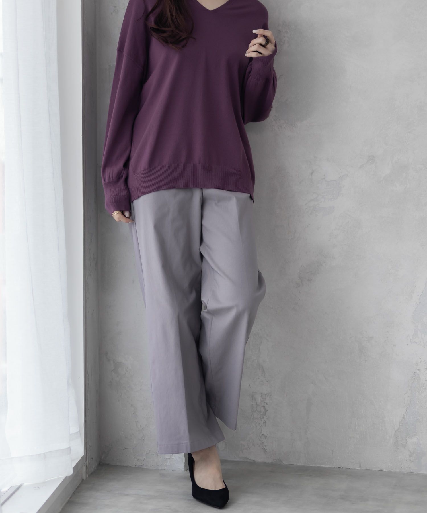 HusHusH  らく美パン 裏起毛ストレートパンツ レディース商品画像-15