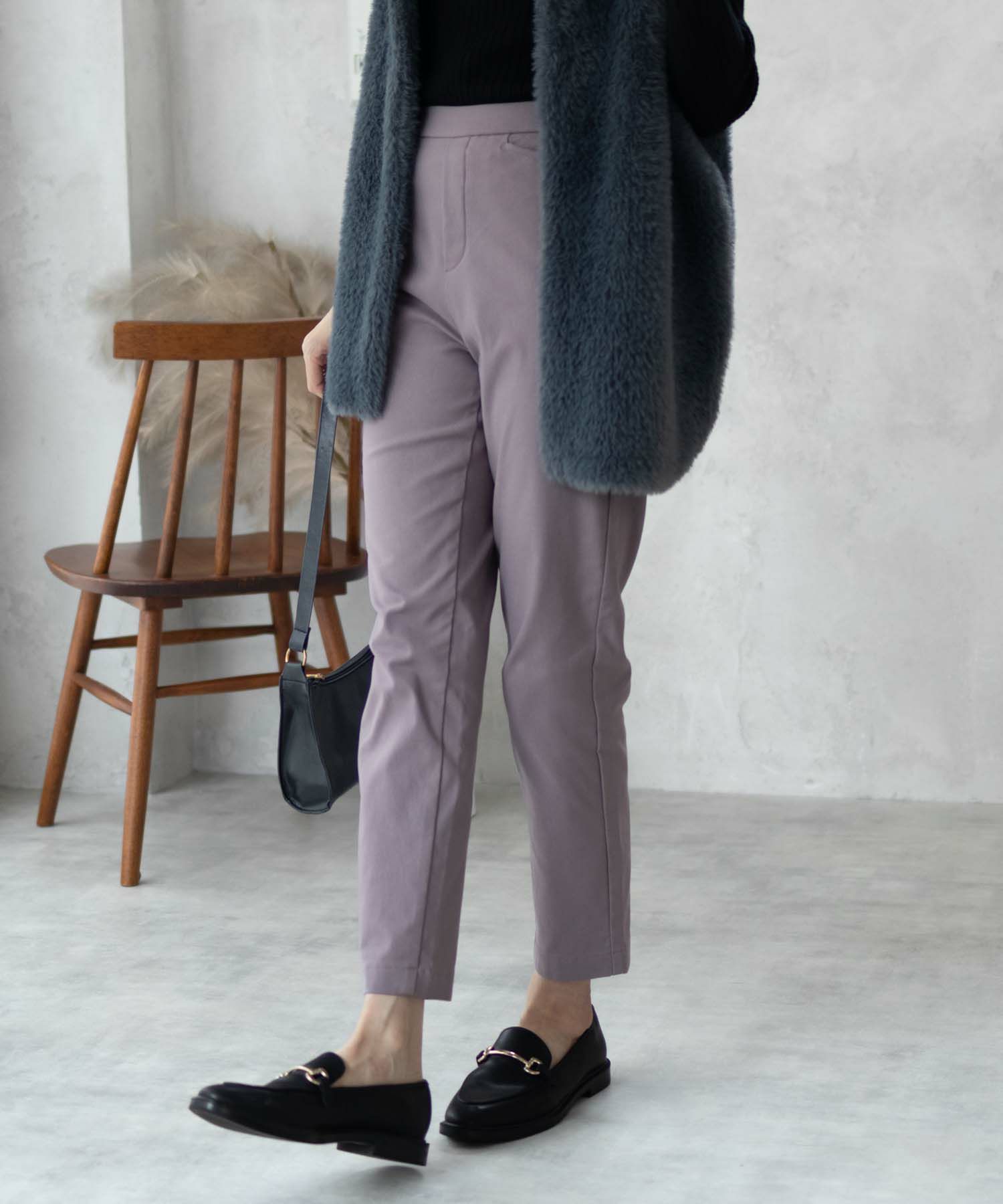 HusHusH  らく美パン 裏起毛テーパードパンツ レディース商品サムネイル-1