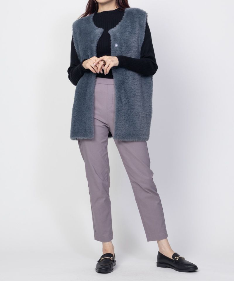 HusHusH らく美パン 裏起毛テーパードパンツ レディース商品画像-7