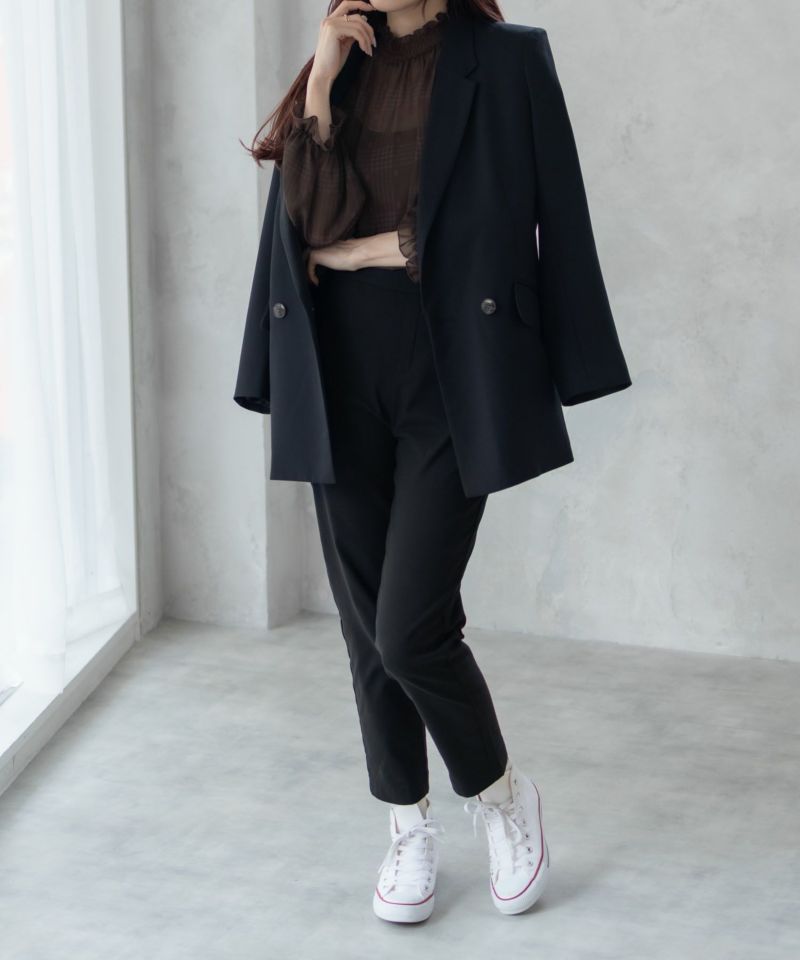 HusHusH らく美パン 裏起毛テーパードパンツ レディース商品画像-8