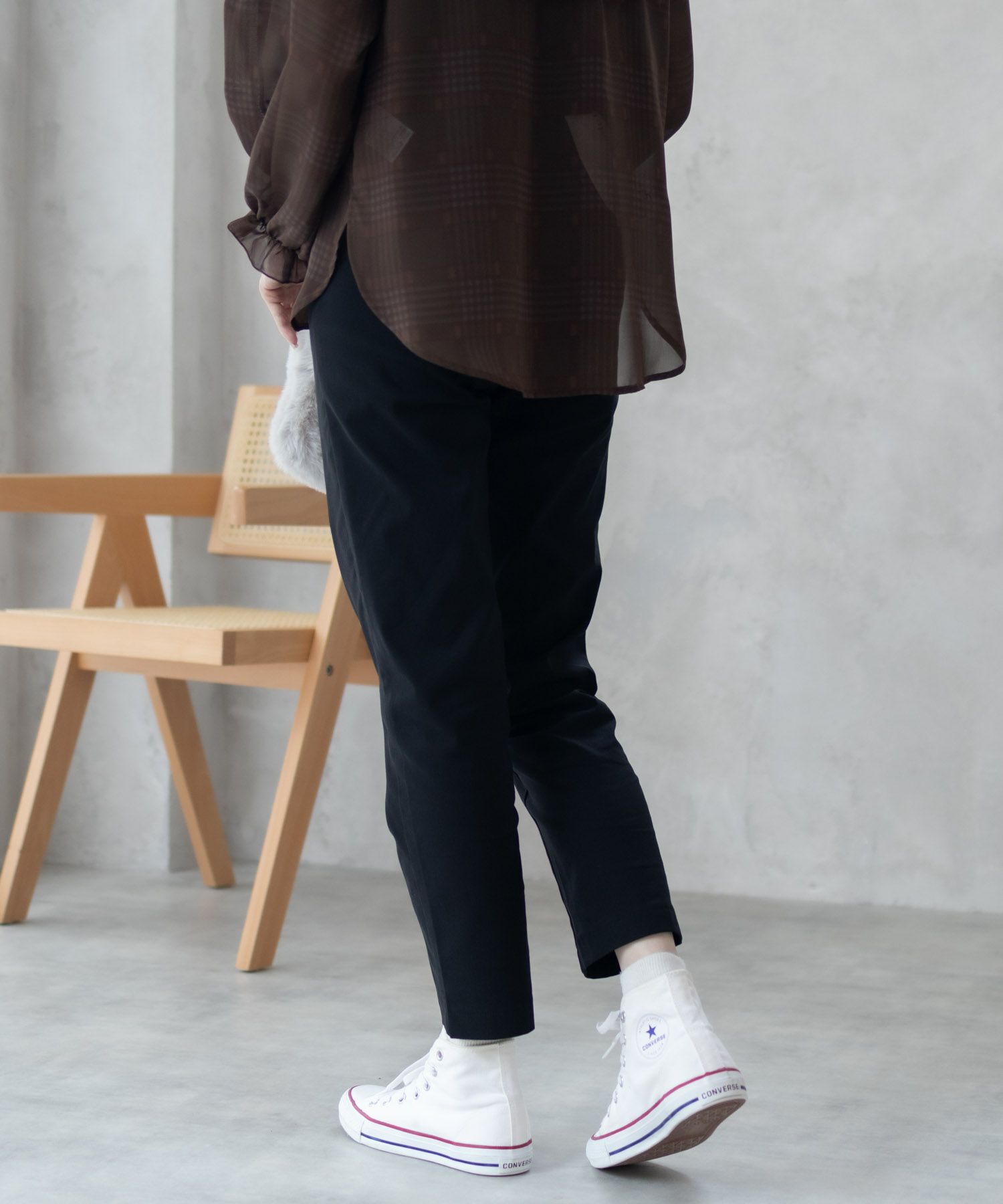 HusHusH  らく美パン 裏起毛テーパードパンツ レディース商品サムネイル-10