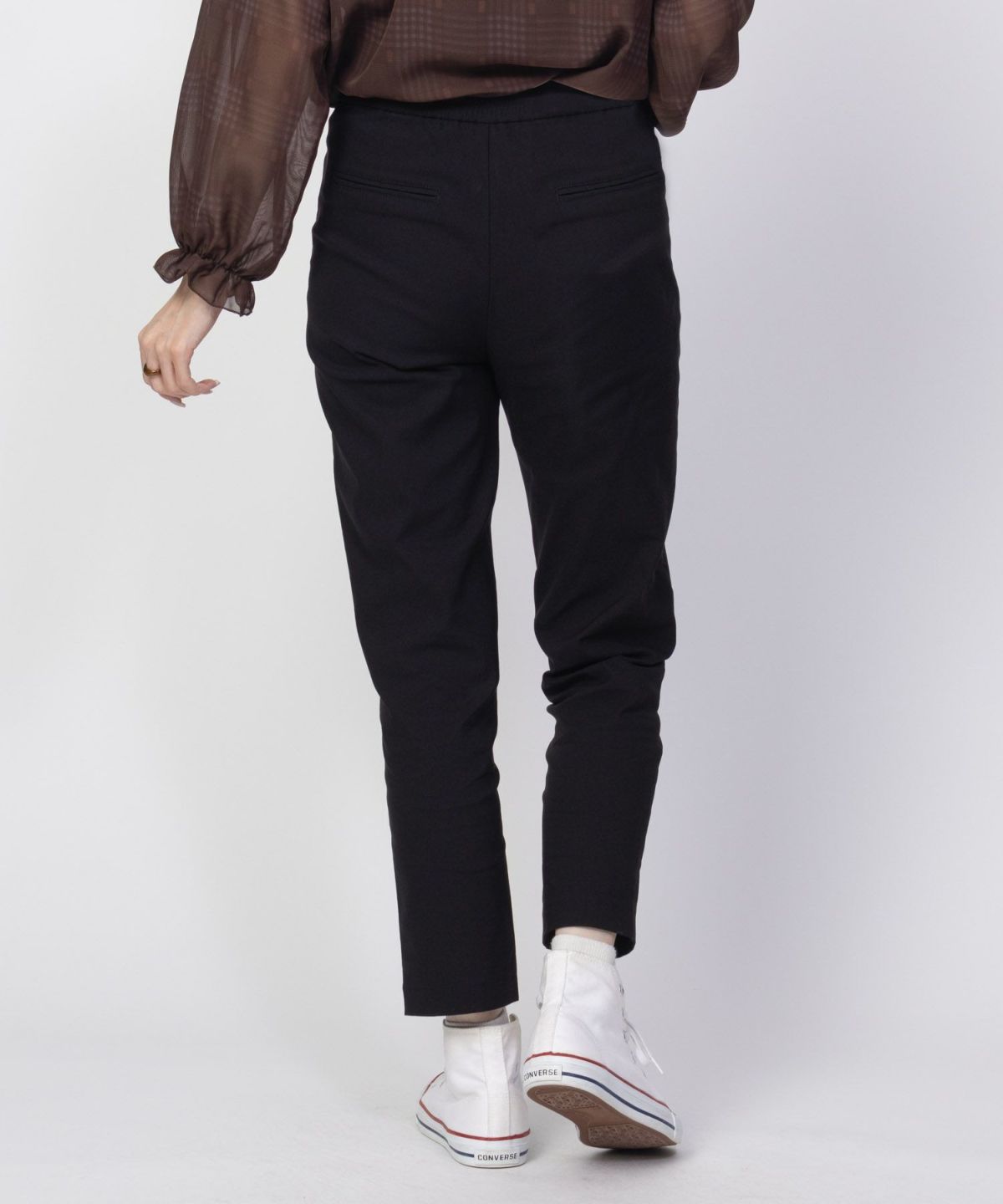 HusHusH らく美パン 裏起毛テーパードパンツ レディース