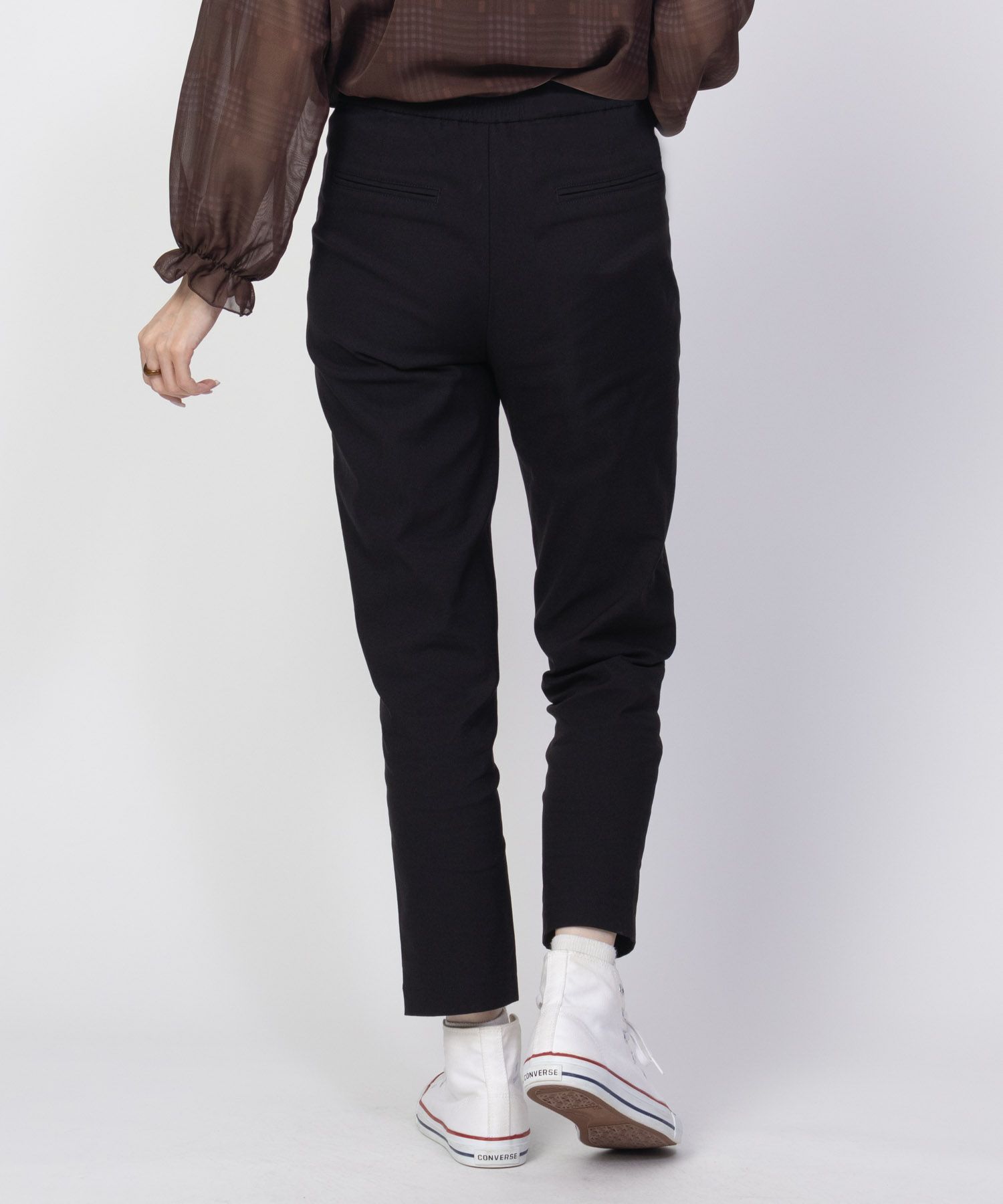 HusHusH らく美パン 裏起毛テーパードパンツ レディース