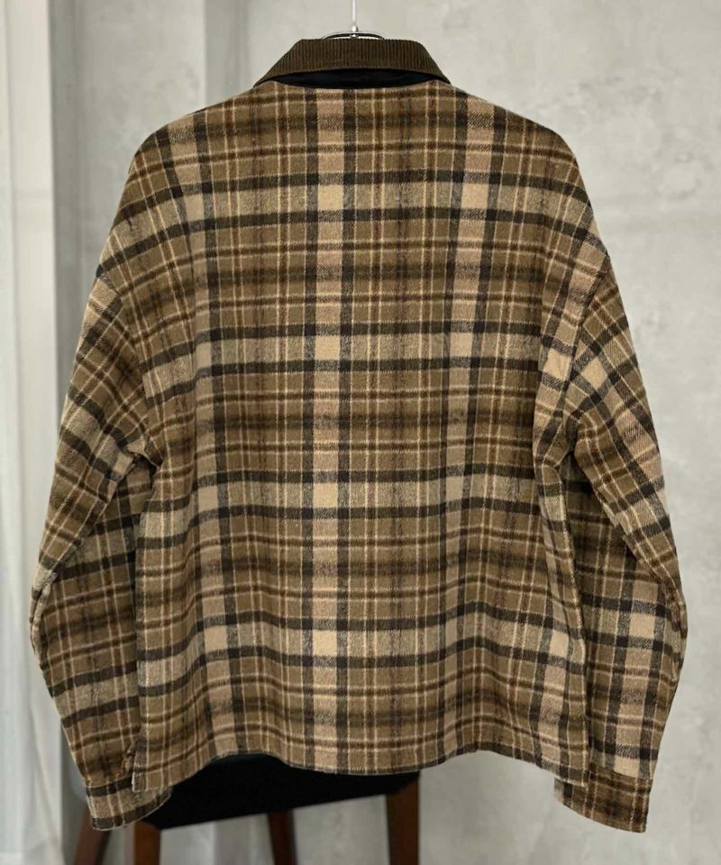 起毛チェックCPOシャツアウター メンズ商品画像-2