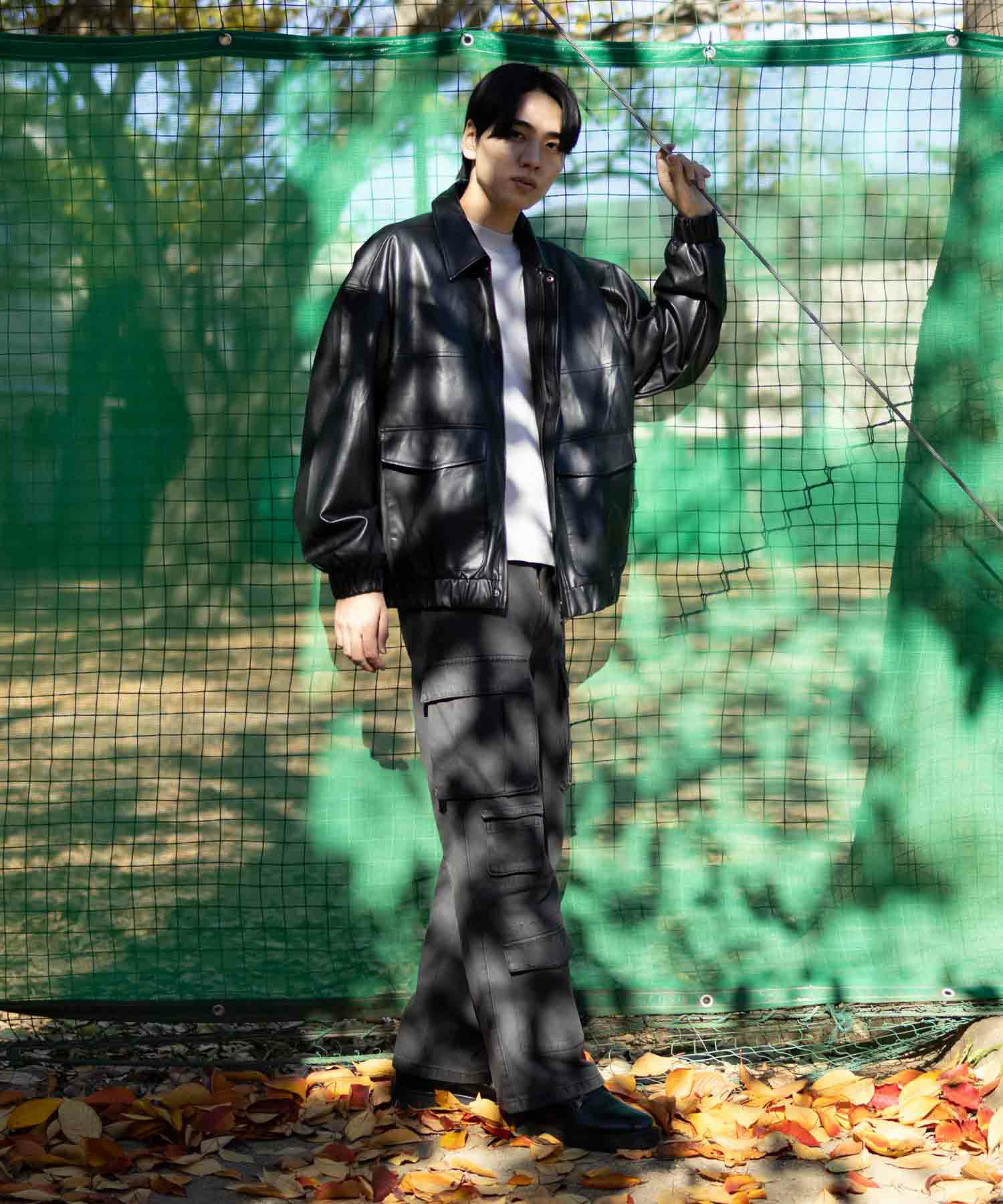 フェイクレザーA-2フライトジャケット メンズ商品画像-19