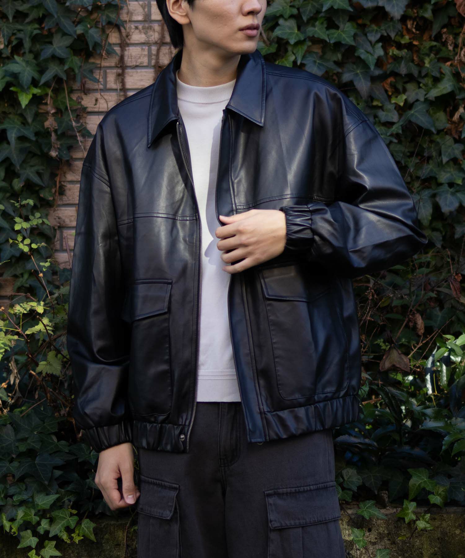 [期間限定価格]フェイクレザーA-2フライトジャケット メンズ商品サムネイル-21