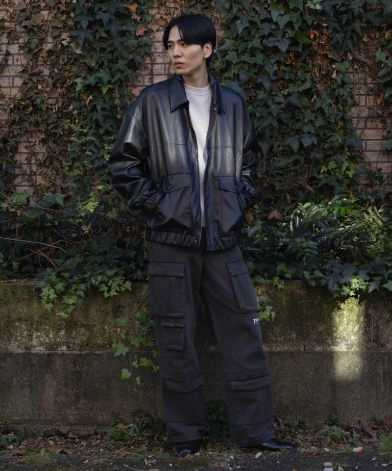 フェイクレザーA-2フライトジャケット メンズ商品画像-22