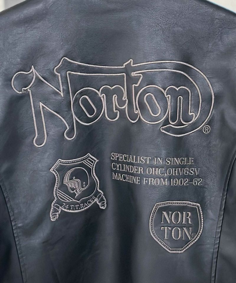 Norton シングルライダースジャケット メンズ