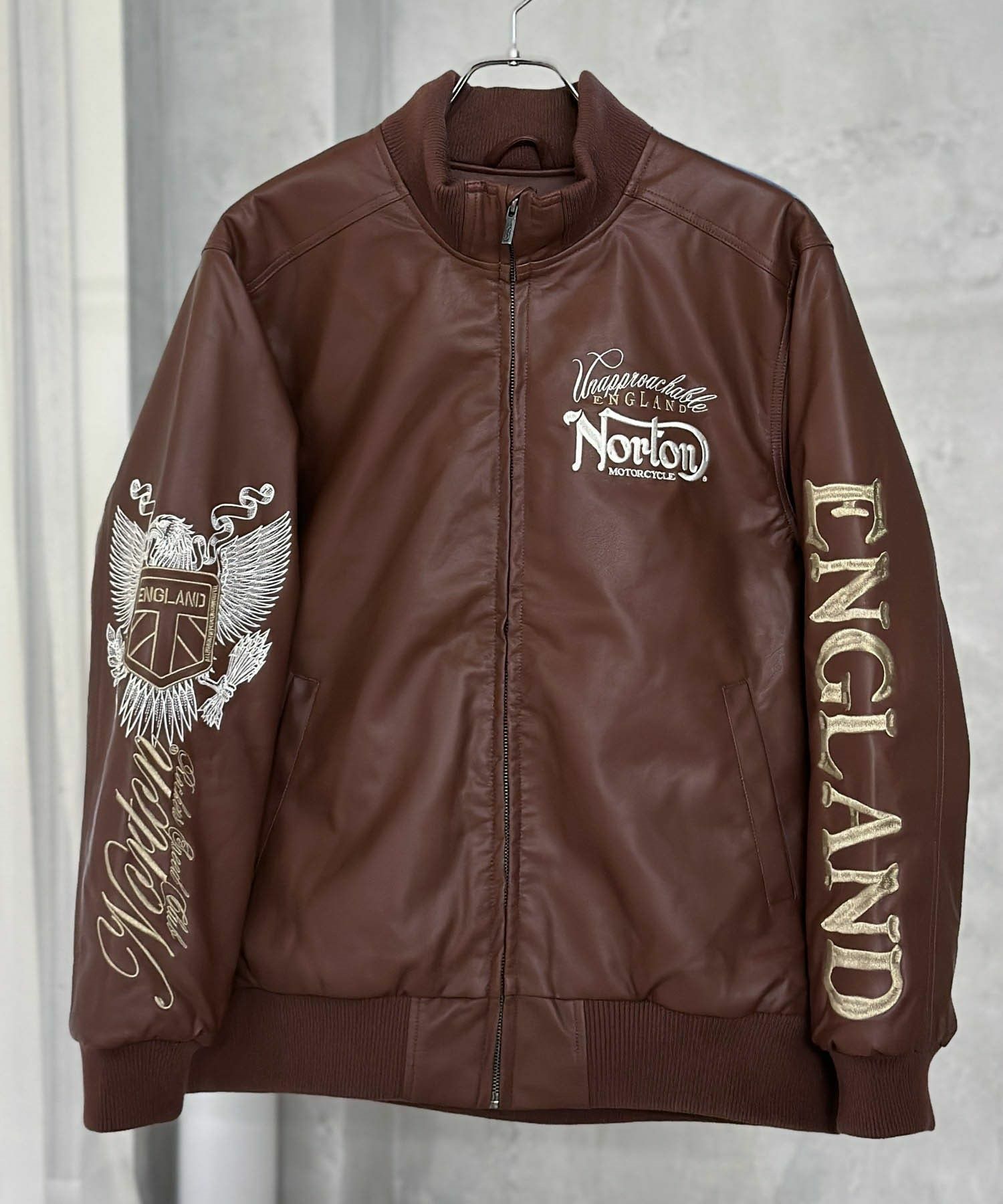 Norton MAXデザインPUジャケット メンズ