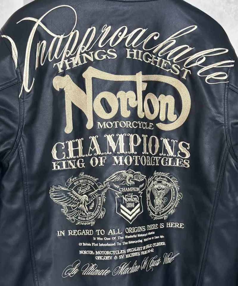Norton  MAXデザインPUジャケット メンズ商品画像-8