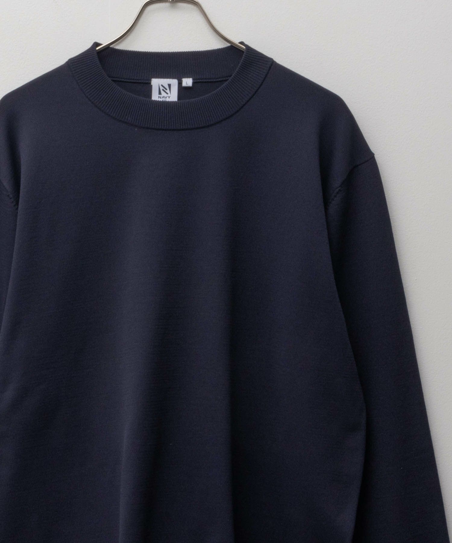 NAVY FIT  14GストレッチニットTシャツ メンズ商品サムネイル-1