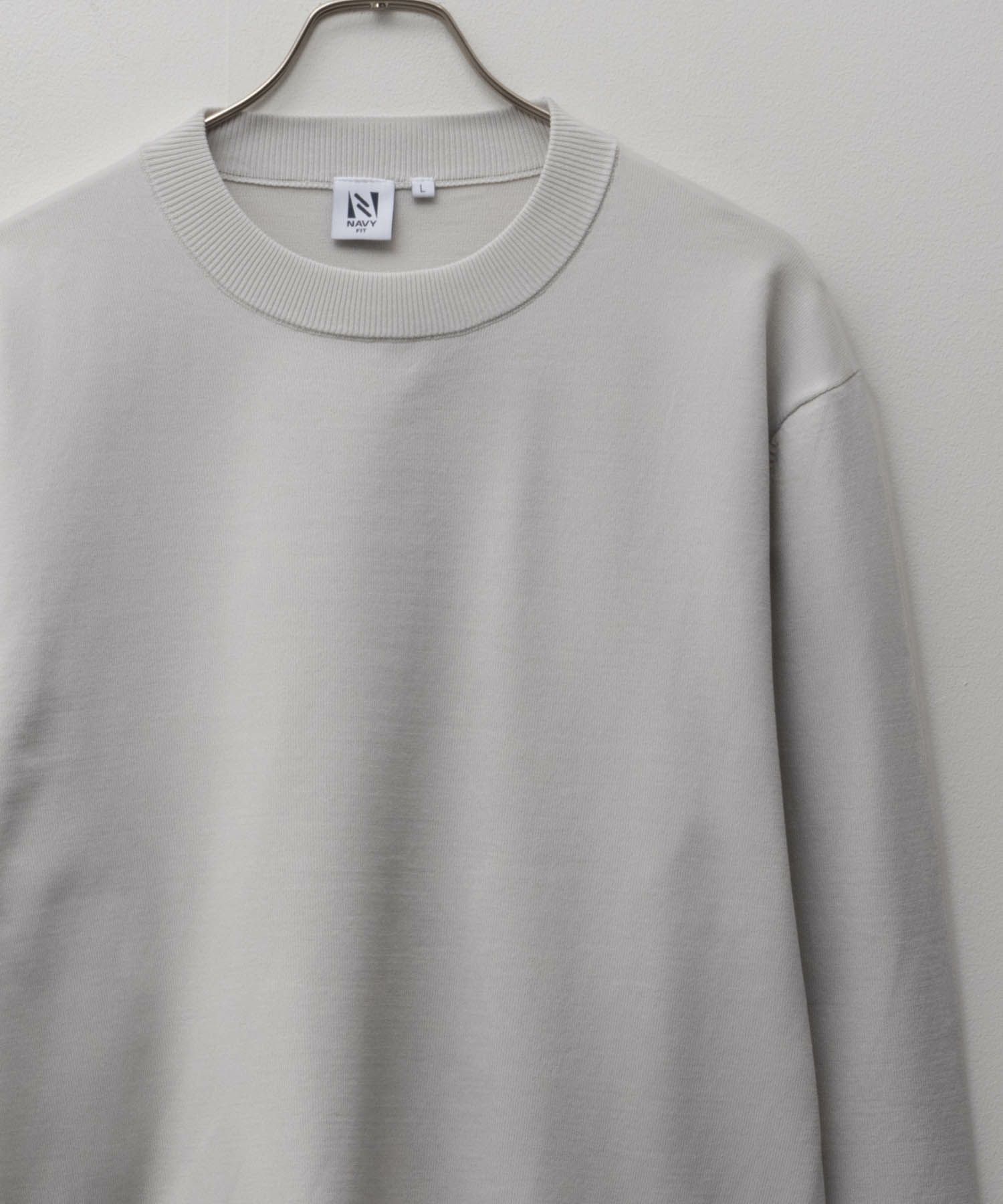NAVY FIT  14GストレッチニットTシャツ メンズ商品サムネイル-2
