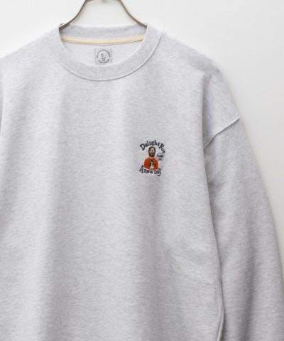 QUASH 裏毛ひげ刺繍スウェット メンズ