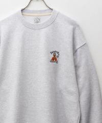 QUASH 裏毛ひげ刺繍スウェット メンズ