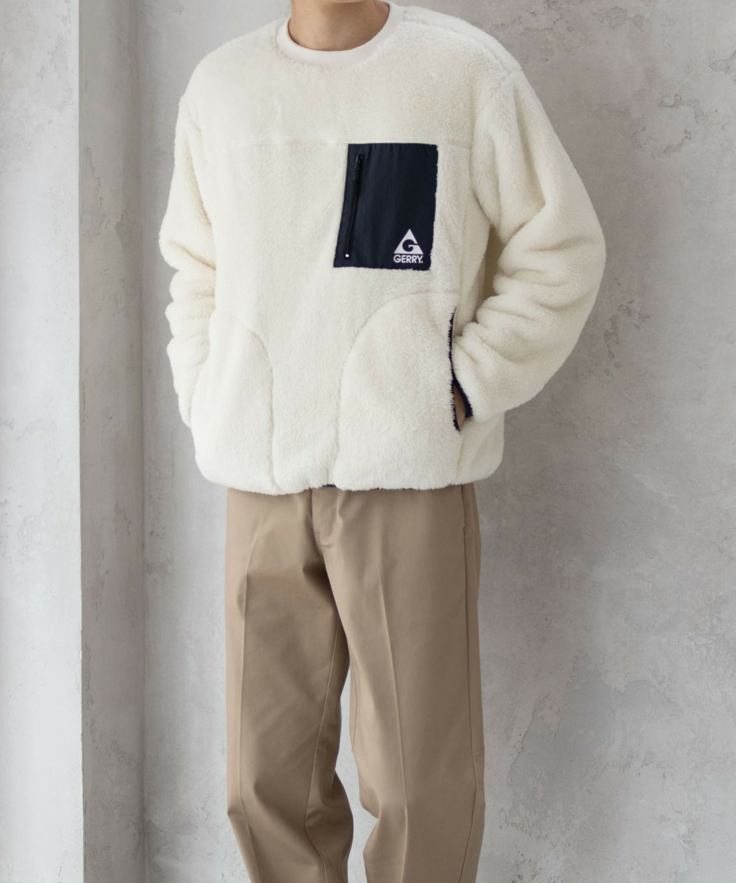 F.C.R.B. ボア フリース ビック スター クールネック スウェット M