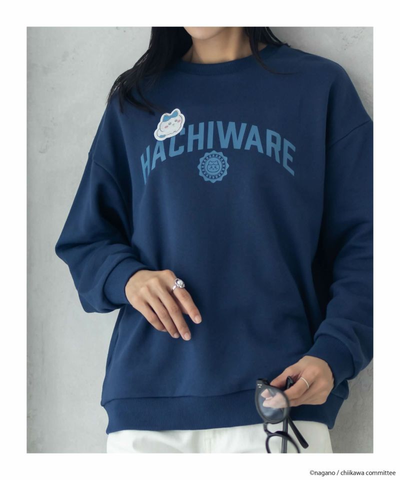 ちいかわ L/STシャツ ハチワレ アシッドブルー