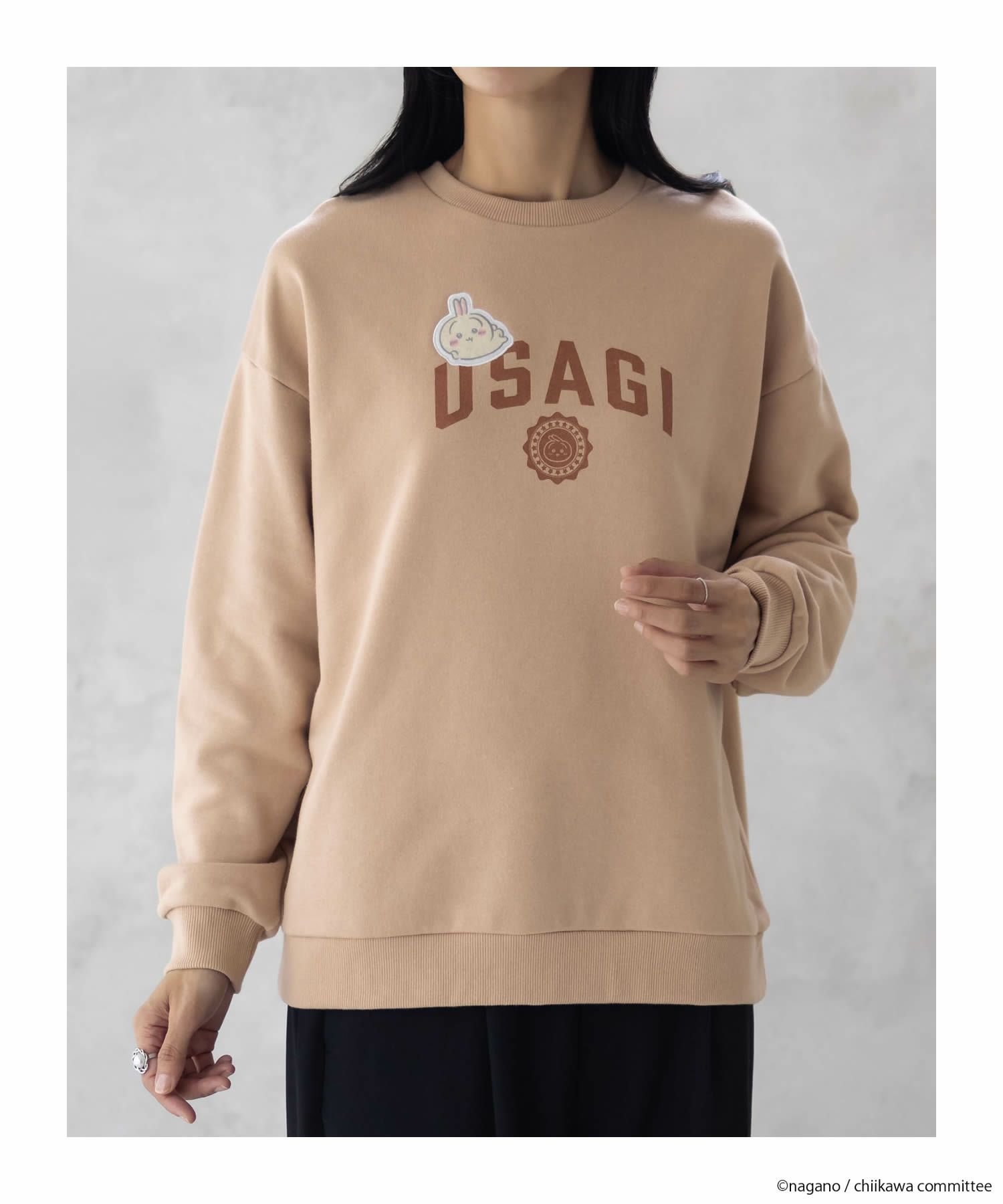 ちいかわ トレーナー うさぎ レディース商品画像-1